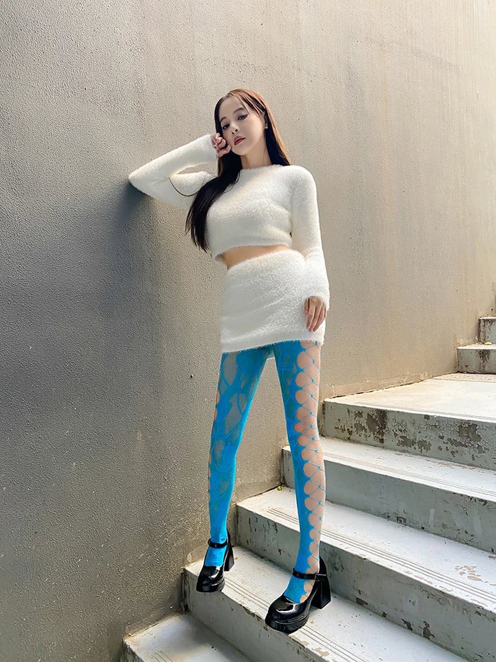 2025 Fashion Thin Sexy Pantyhose Summer Hot Stockings Wholesale Leggings for Women Sexy Net Side Hollow Design 3082