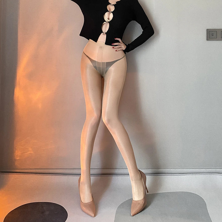 5D Horse Oil Women Stockings Tights Shiny Sexy Satin Shape Pantyhose Summer Thin Legs Socks Anti Hook Smoothly Nightclub Hosiery