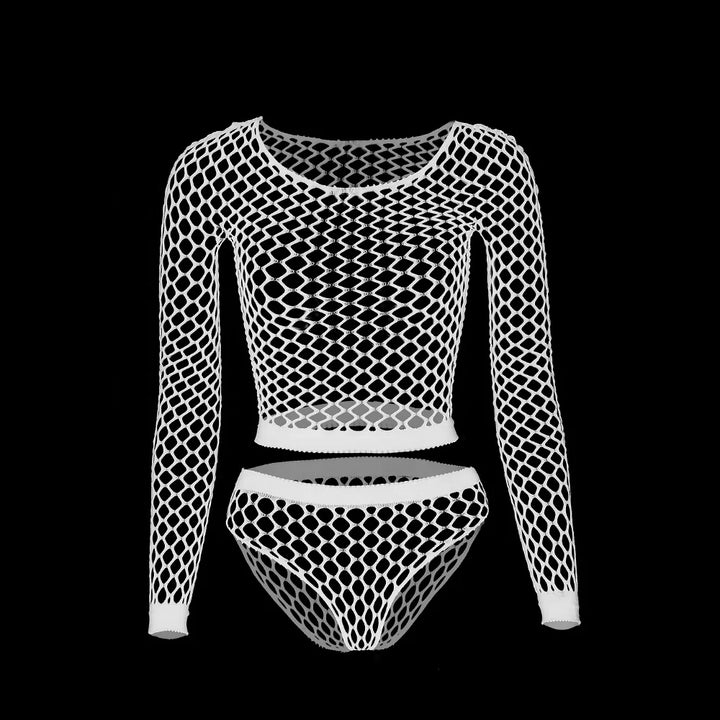 Plus Size  Women's Sexy Baby Dolls 2pcs Bikini Lingerie Black Stockings Rhinestone Glitter Stockings Tights Seamless