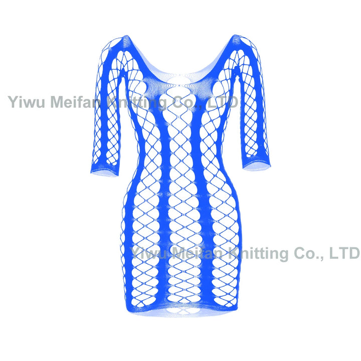 Sexy Temptation One-Piece Lingeries Fishnet Ultra-thin Jacquard Seamless Chemise Lingerie Mesh Bodystocking for Chubby Women