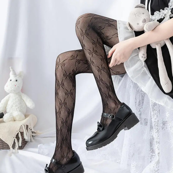 Lingerie Sexy Femme Spandex Mesh Dress Floral Halloween Fish Net Socks Pantyhose Stockings Knitted Design Brand Logo Tights