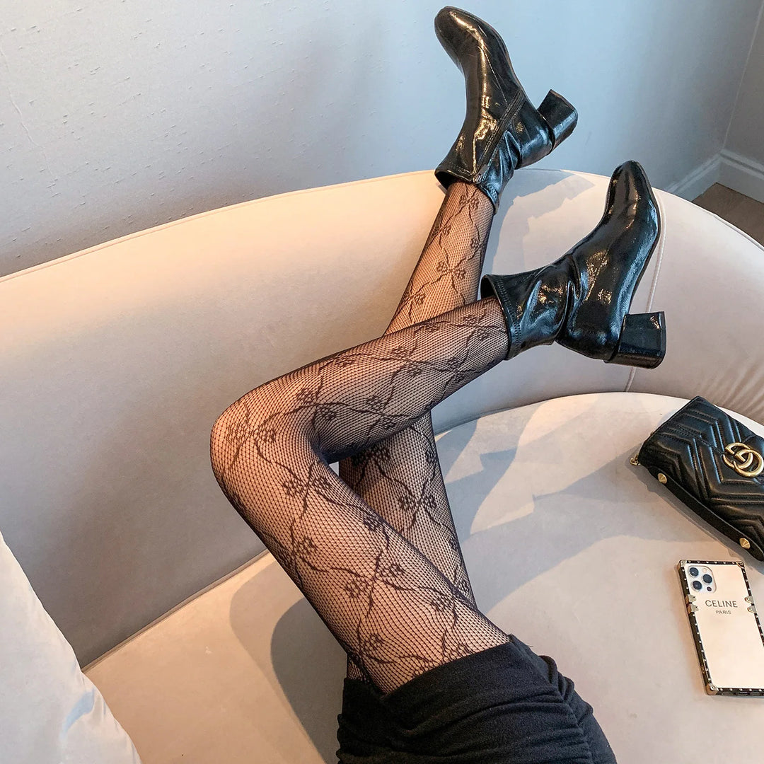 Customized Brand Logo FF&GG Fishnet Stockings Factory Manufacturer Stockings for Women Sexy Fishnet Leggings Pantyhose