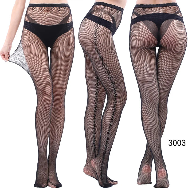 Womens Fishnet Tights Suspender Pantyhose Thigh-High Stockings