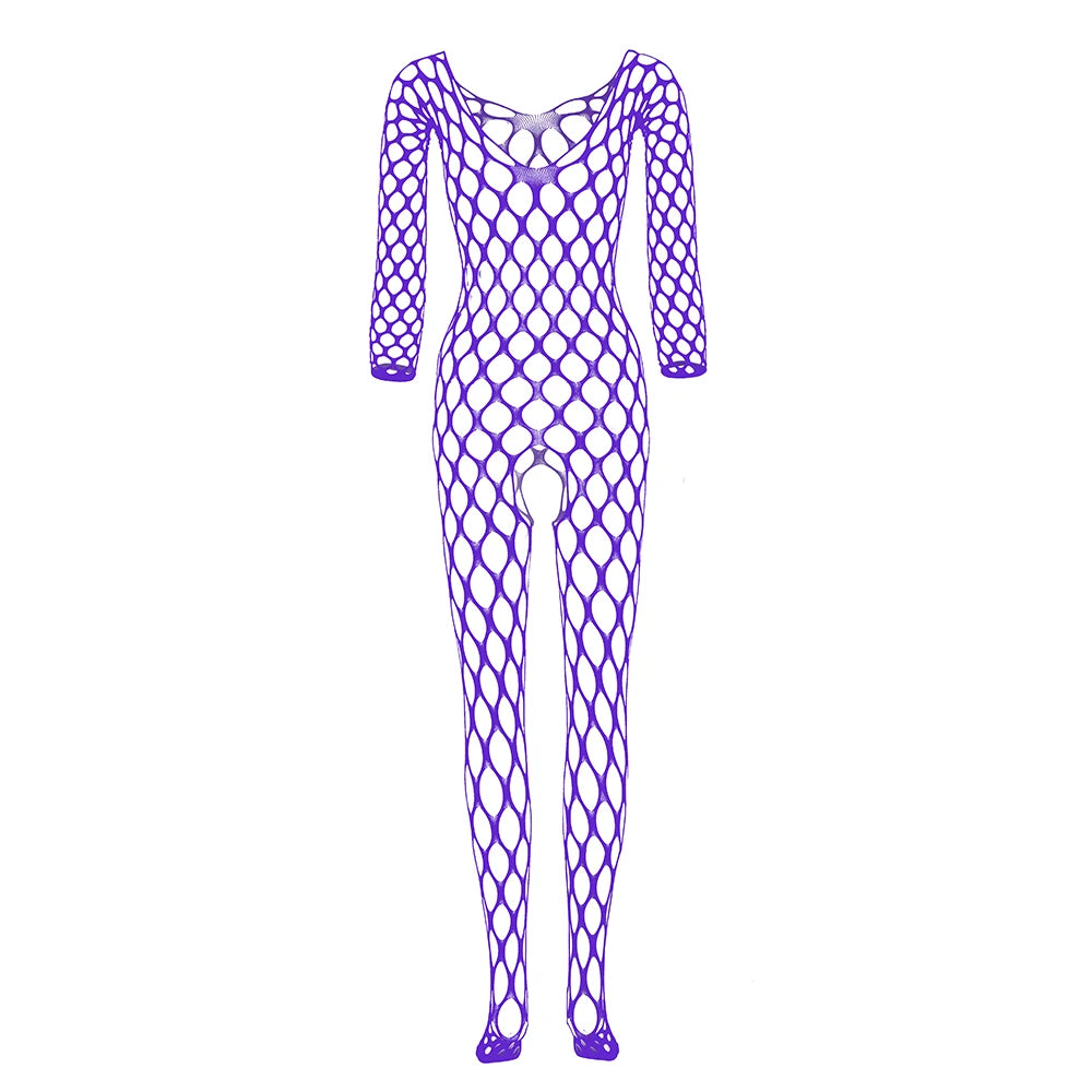Full Body Fishnet Stockings Sexy Women Erotic Lingerie  Crotchless Design Bodystocking Ultra Large Nets Bodysuits 2024