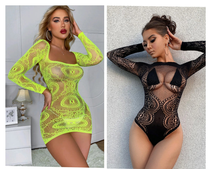 Hot Women's Clothing Nylon Fishnet Teddy Dresses Sexy Full Body Girl Lingerie Femme Sexy Party Costumes Bodystocking
