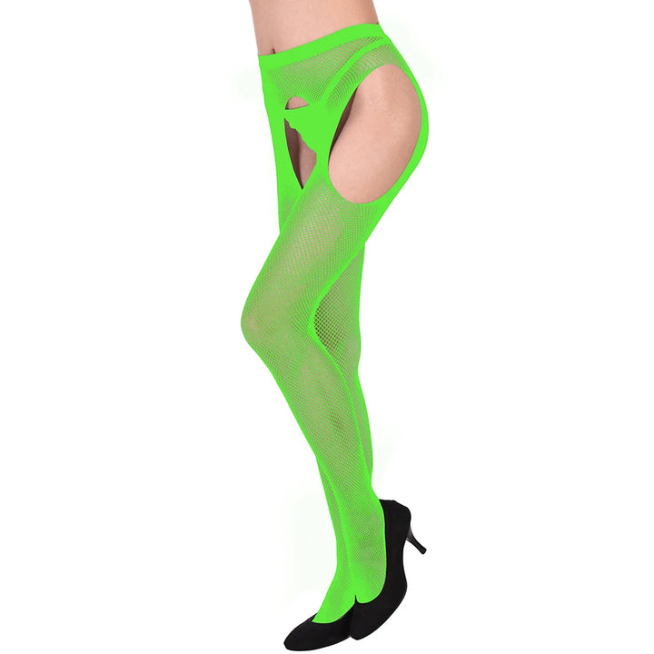 Tights Vendors High Waist Suspender Tights Womens Lace Mesh Patterned Tight Sheer Mesh Stocking Cheap Body Fishnets Stocking