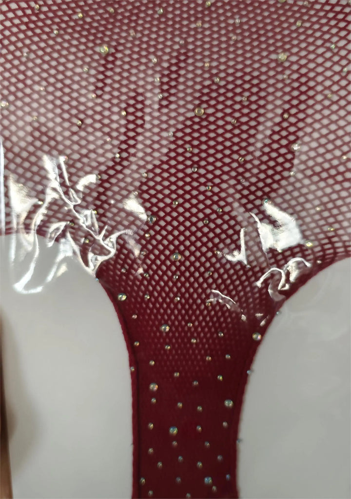 Rhinestone Stockings for Women Sexy Open Crotch Pantyhose/Tights Mature Exotic Lingerie Femme Sexy Glitter Stockings