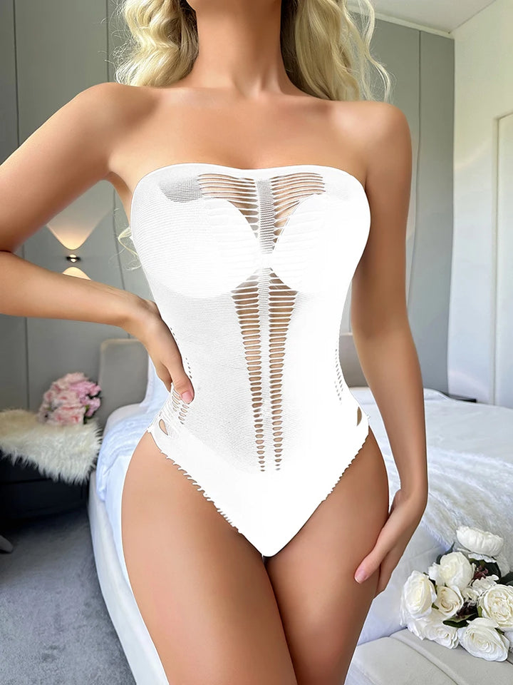 Black Fishnet Body Stocking Women Sexy Hollow Out Bikini Mature Girls Mesh Sheer Erotic Lingerie Stockings Femme Sexy