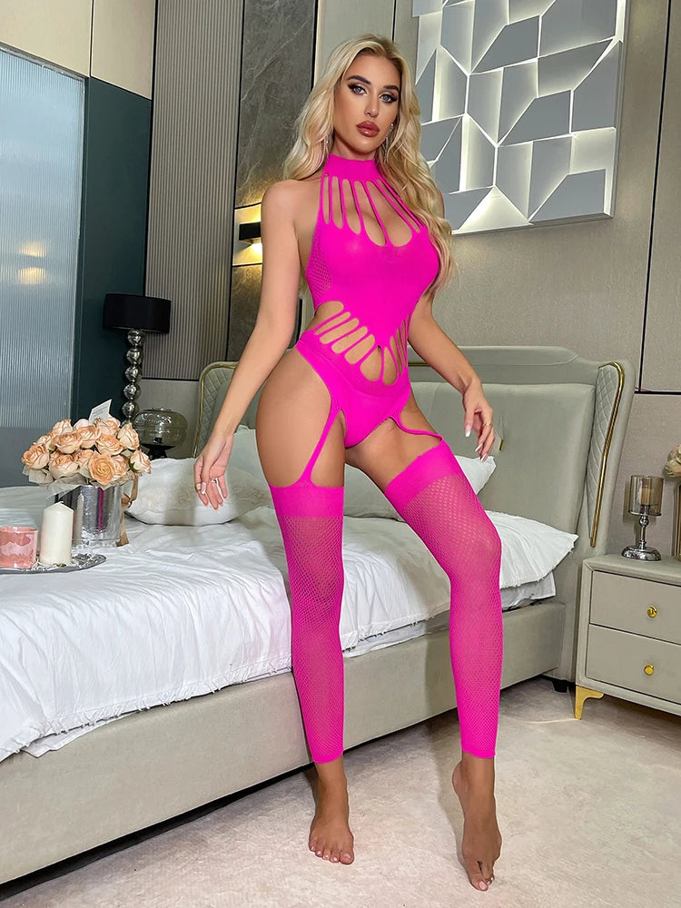 2025 Lace Fishnet Lencera Para Mujer Bodysuit Lingerie Vendors Crotchless Bodystockings Sexy Mesh Body Stockings