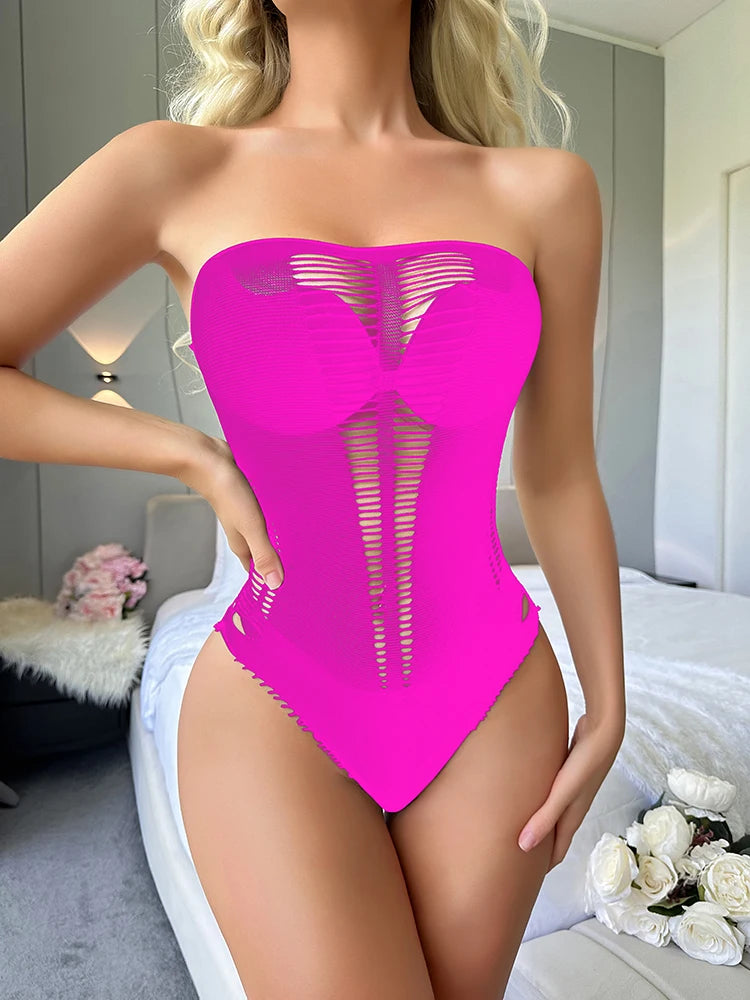 Black Fishnet Body Stocking Women Sexy Hollow Out Bikini Mature Girls Mesh Sheer Erotic Lingerie Stockings Femme Sexy