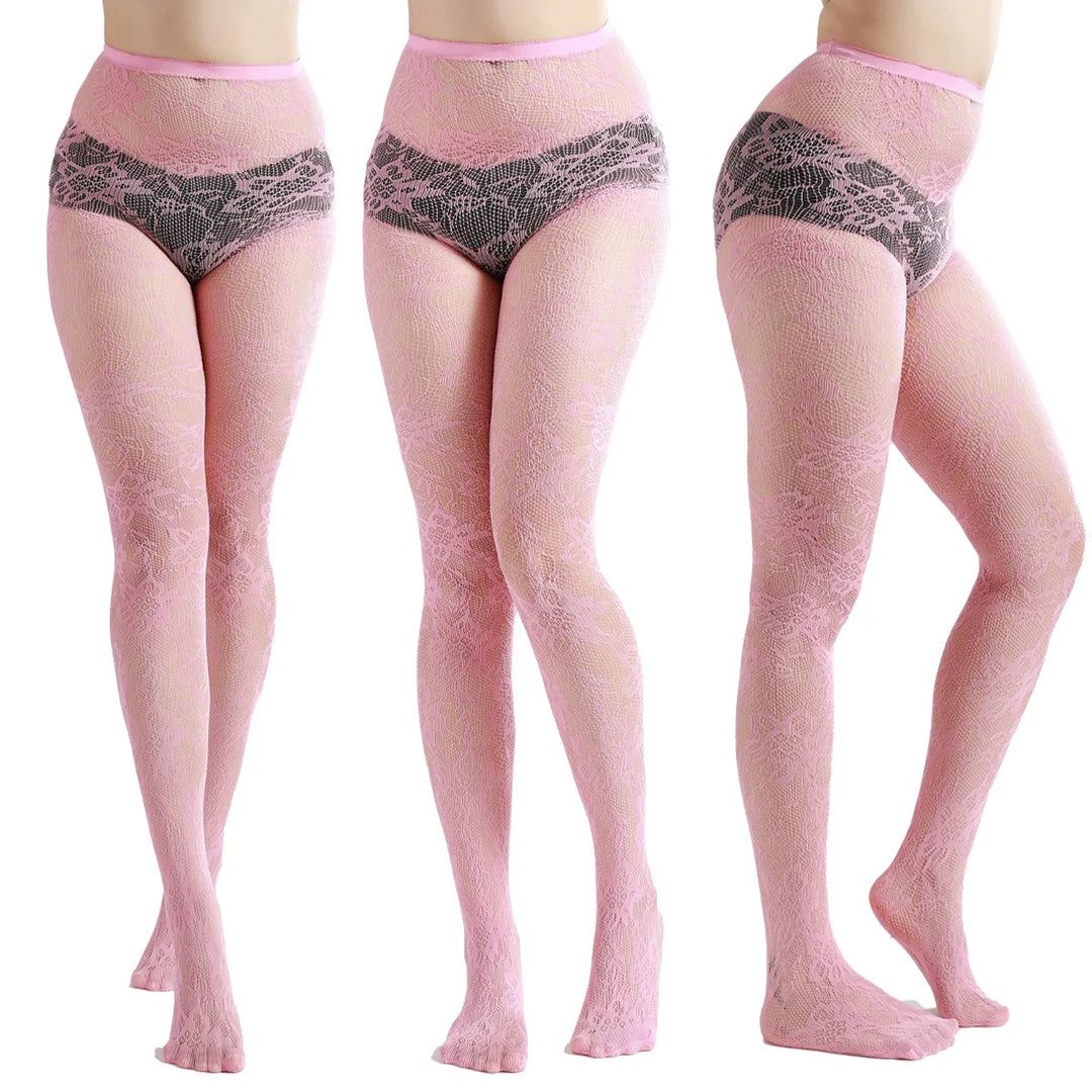 Ladies Sexy Breathable  Fishnet Leggings  Geometric Pattern Tights Free Size Fashionable Breathable Stockings for Women 3101