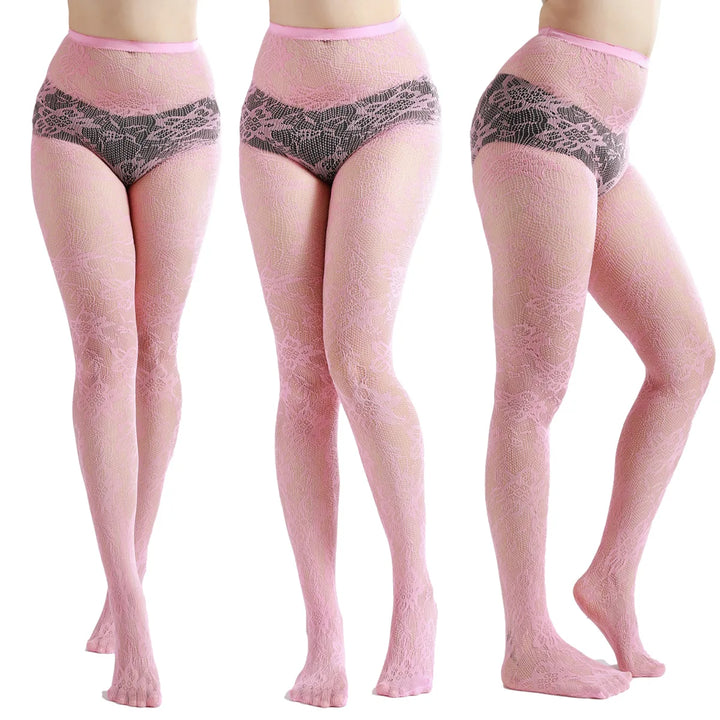 Ladies Sexy Breathable  Fishnet Leggings  Geometric Pattern Tights Free Size Fashionable Breathable Stockings for Women 3101