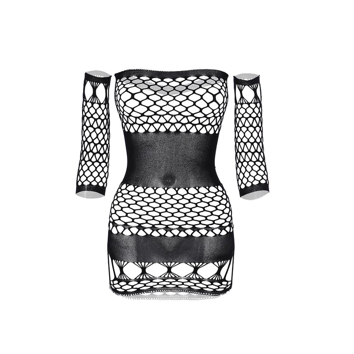 Womens Lingerie Fishnet Dress Mesh Bady Doll Fishnet Bodysuit  Wholesale 2pcs Set Sexy Bodystocking See Through Chemise