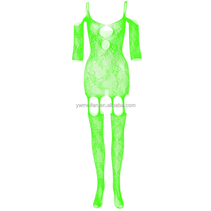 Sexy Crotchless Body Stocking Transparent Nightwear Jacquard Fishnets Bodysuit Mesh Lingerie Erotic Crotchless Underwear
