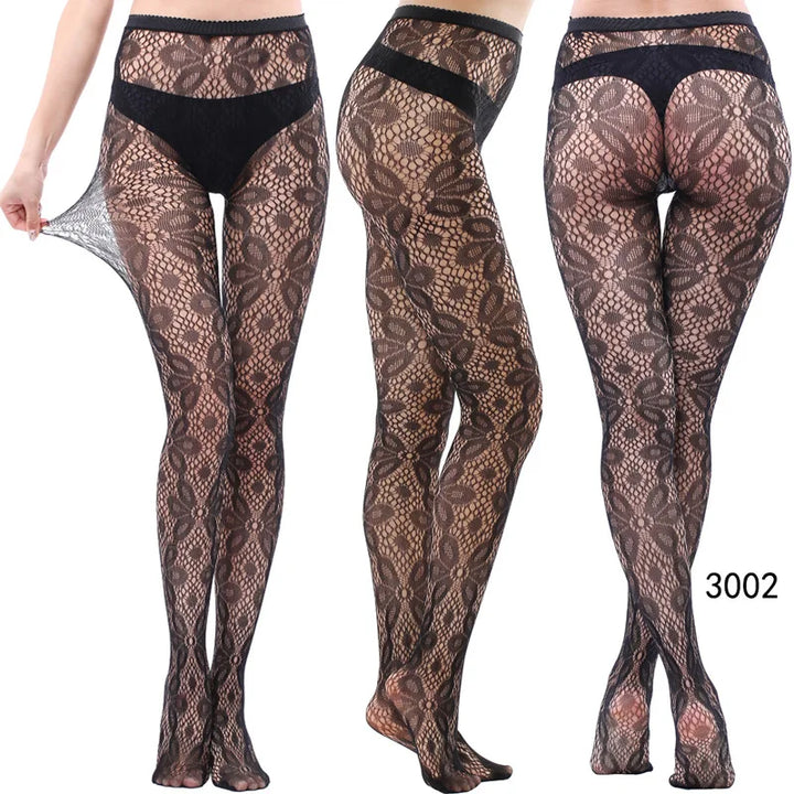Womens Fishnet Tights Suspender Pantyhose Thigh-High Stockings