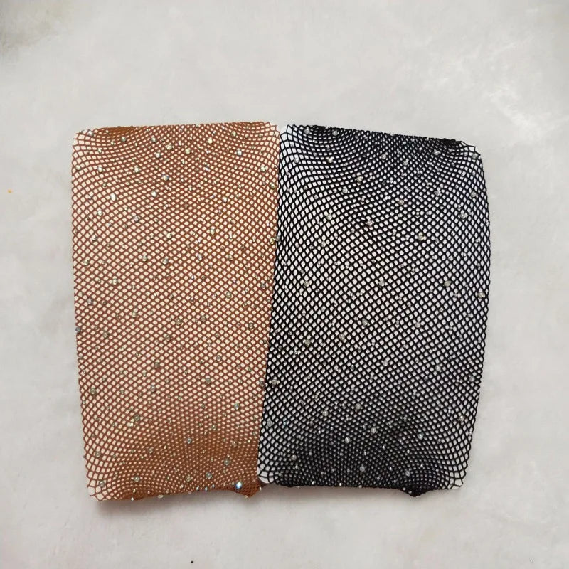 Kids Kawaii Pattern Mesh Shiny Rhinestone Fishnet Tights Girls Fishnet Stockings for Princess Dress High Waist Mesh Tights