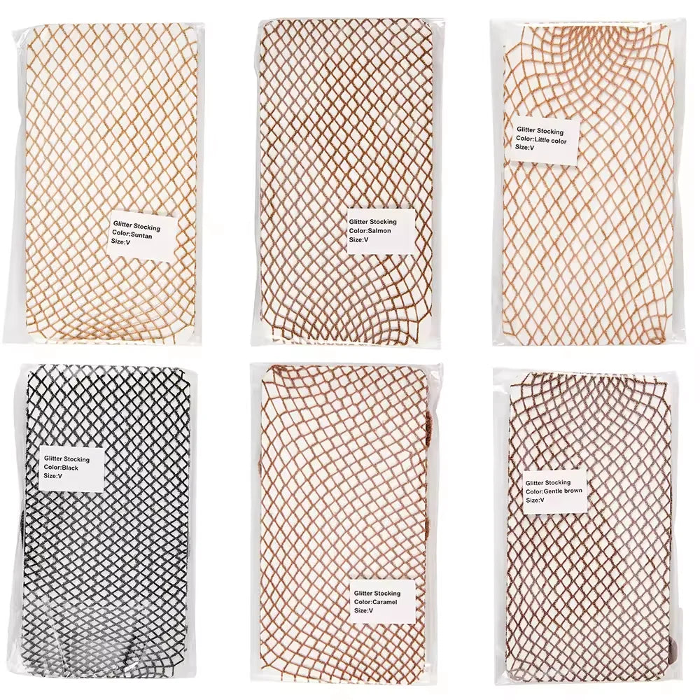 Sexy Fishnets Stockings for Carnival V-cut Glitter Golden  Bodystocking Custom Women Pantyhose