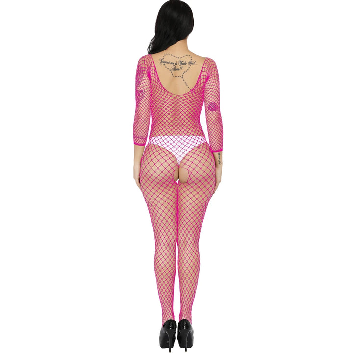 Wholesale Women's Fishnet Bodystocking One -piece Longsleeve Bodysuit Sexy Lingerie for Women