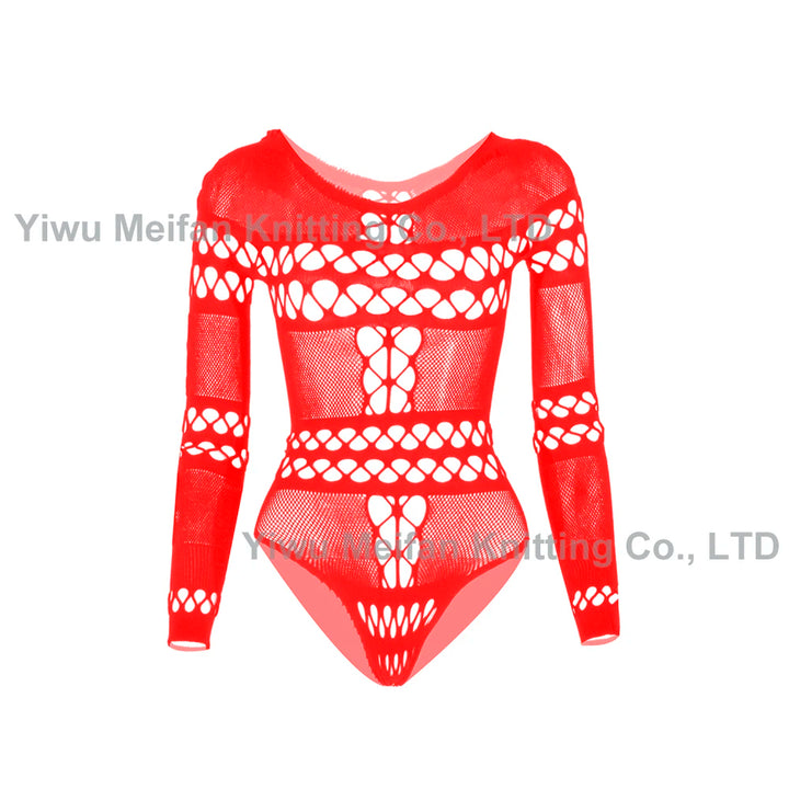 2024 Hot Transparent Costumes High Fashion Designer Mature Sheer Long Sleeve Lingerie Femme Sexy for Chubby Women
