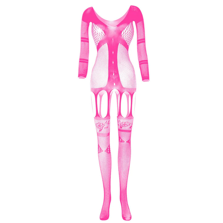Classic Women's Full Body Stockings Black Hollow Out Bodysuit 2024 Femme Lingerie Sexy Erotic Outfit Fishnes Nightie