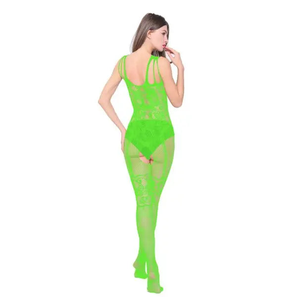 Simple Outfits Party Sexy Hollow Out V-neck Sexy Erotic Lingerie Nightgown Bodysuits Open Crotch Bow Fishnet Playsuit