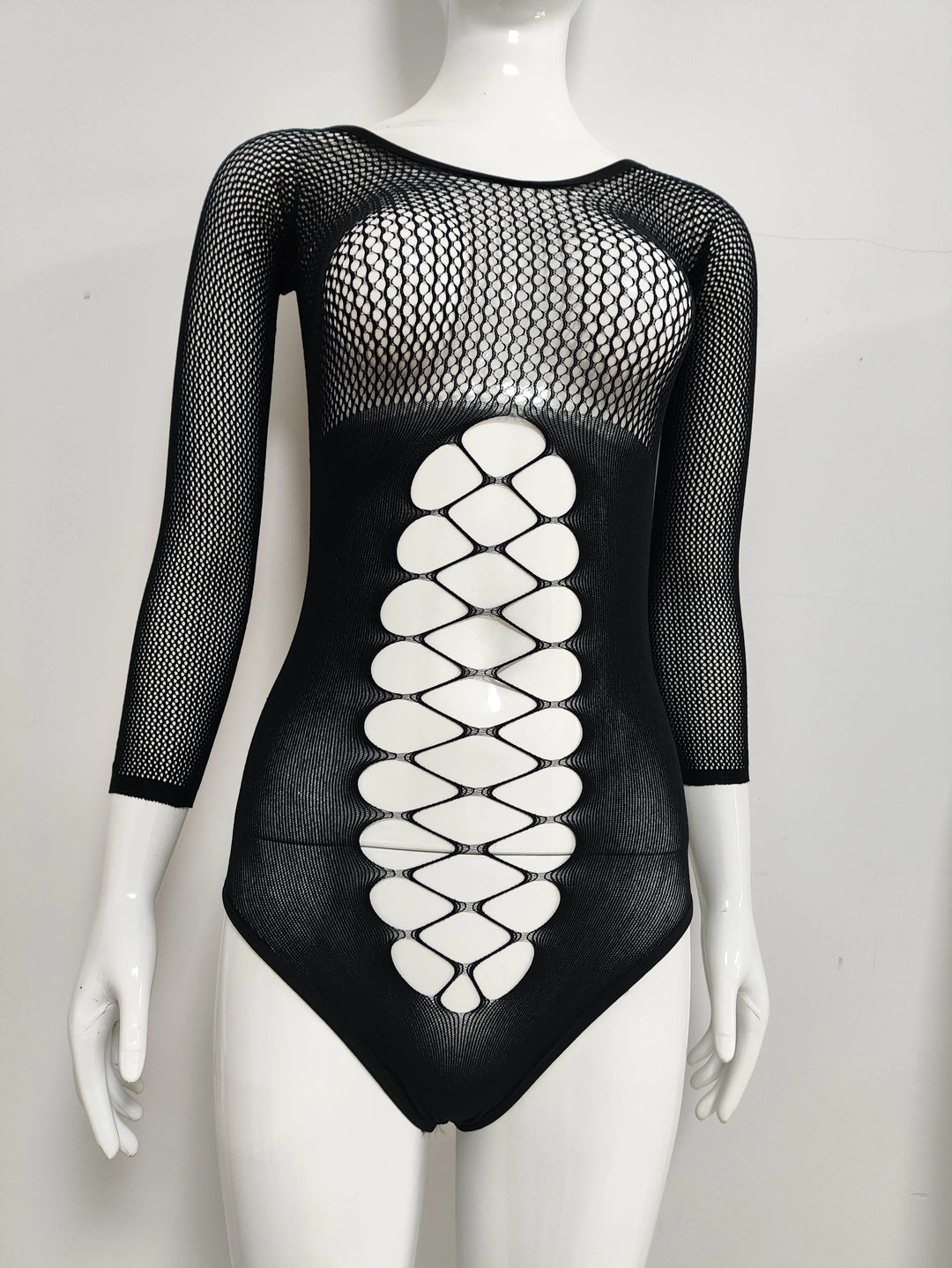 Rhinestone Shiny Fishnet Stockings Elastic Stockings Sexy Woman Crystal Glitter Bodystocking Lingerie Dress
