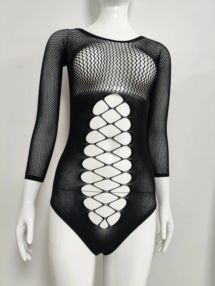 Rhinestone Shiny Fishnet Stockings Elastic Stockings Sexy Woman Crystal Glitter Bodystocking Lingerie Dress