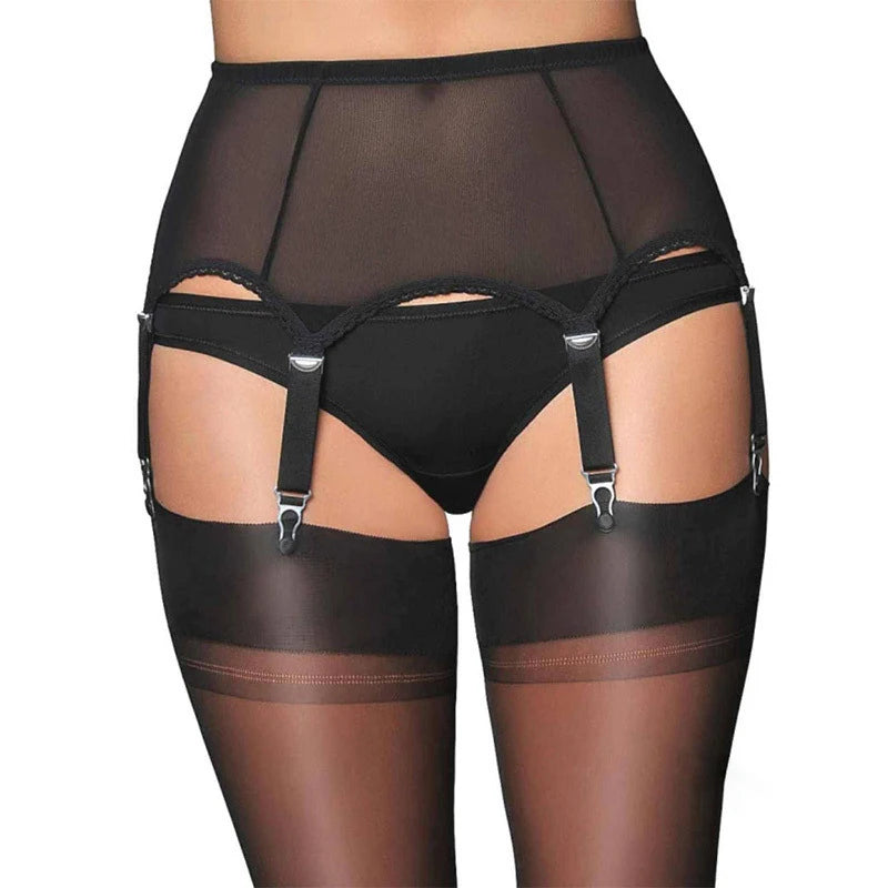 Lingerie Costumes Knee High Stocks Garter Belts With Straps Plastic Clip for Silk Stocking Fishnet/Net Suspender Pantyhose