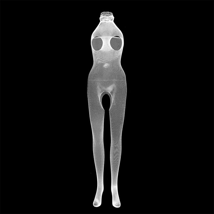 Women Jumpsuit 2023 Full Body Stocking Complexion Sheer Crotchless Lingerie Cosplay Bunny Girl Mesh Fishnet Playsuit