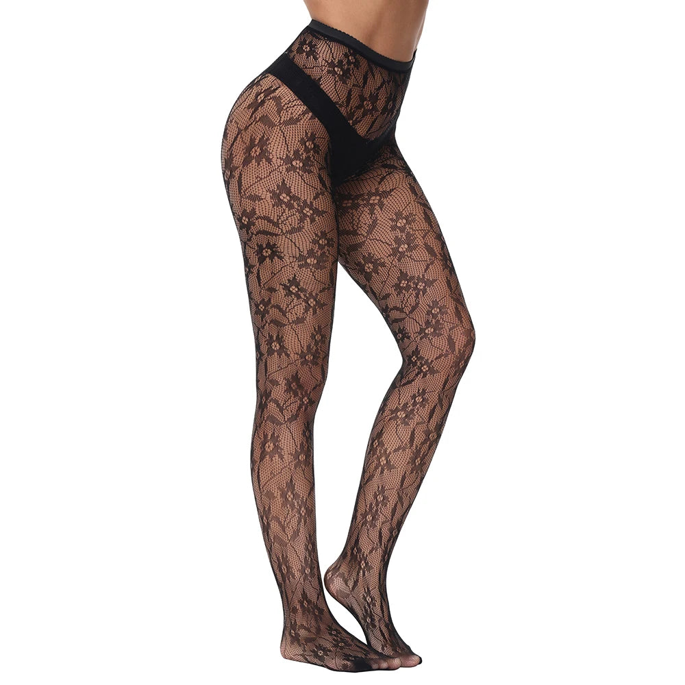 2024 Fishnet Women's Lace Stockings Tights Sexy Pantyhose Regular & Plus Sizes High Waisted Tights Pantyhose