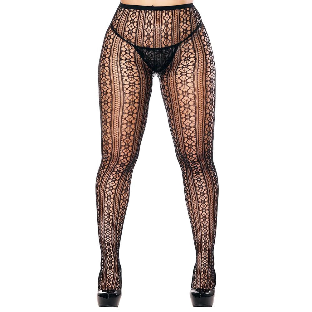 Womens Fishnet Tights Suspender Pantyhose Thigh-High Stockings