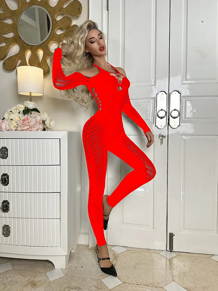 2024 AW Thick Fishnet Bodystocking Women's Sexy Lingerie Warm Underwear Stockings Full Body 2023 Lingerie Femme Sexy
