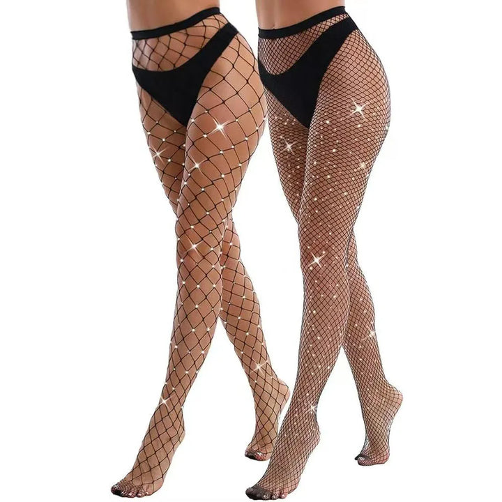 Manufacturer Womens Rhinestone Fishnet Elastic Stockings Big Fish Net Tights Pantyhose TZs114