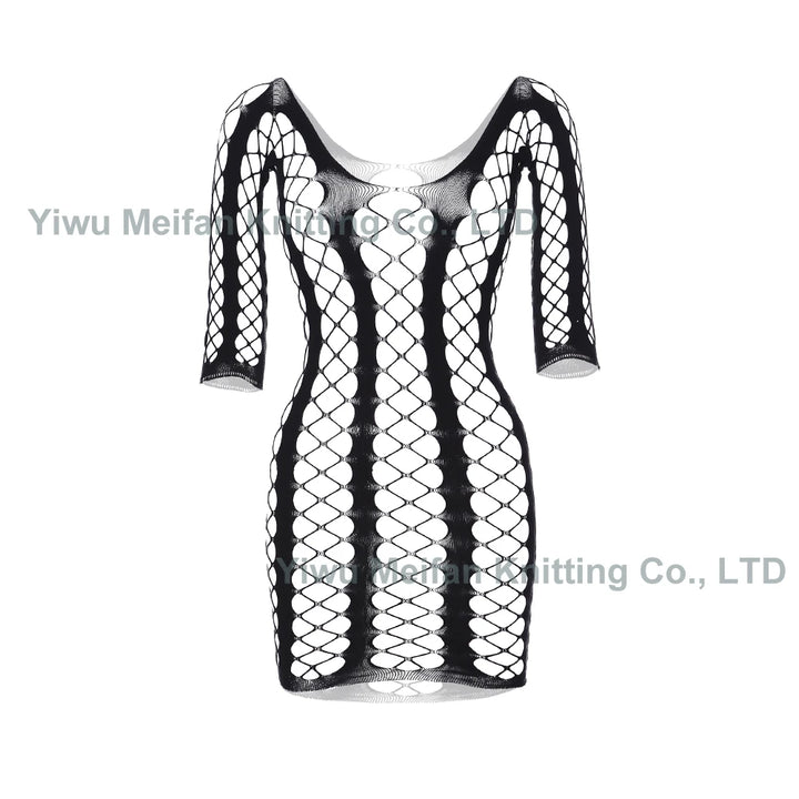 Sexy Temptation One-Piece Lingeries Fishnet Ultra-thin Jacquard Seamless Chemise Lingerie Mesh Bodystocking for Chubby Women