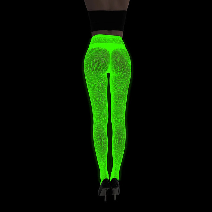 Luminous Fishnet Stockings for Women Mesh Pantyhose Glow in the Dark Sexy Nylon Bodystocking