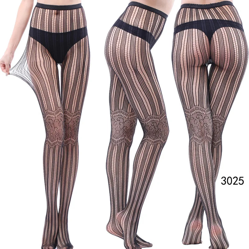Womens Fishnet Tights Suspender Pantyhose Thigh-High Stockings