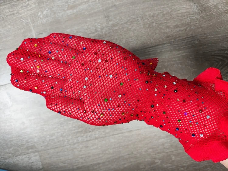 2024 Hot Sales Women's Rhinestone Glitter Stockings Sexy Nylon Fishnets Tights Candy Color Diamond Pantyhose Seamless