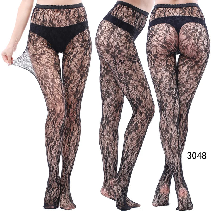 Womens Fishnet Tights Suspender Pantyhose Thigh-High Stockings
