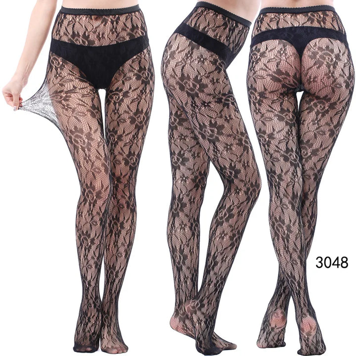 Womens Fishnet Tights Suspender Pantyhose Thigh-High Stockings