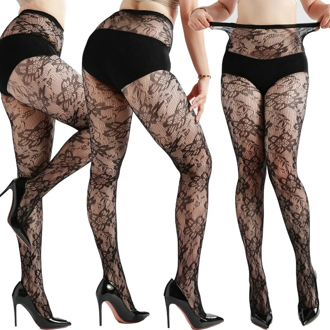 Ladies Sexy Breathable  Fishnet Leggings  Geometric Pattern Tights Free Size Fashionable Breathable Stockings for Women 3101
