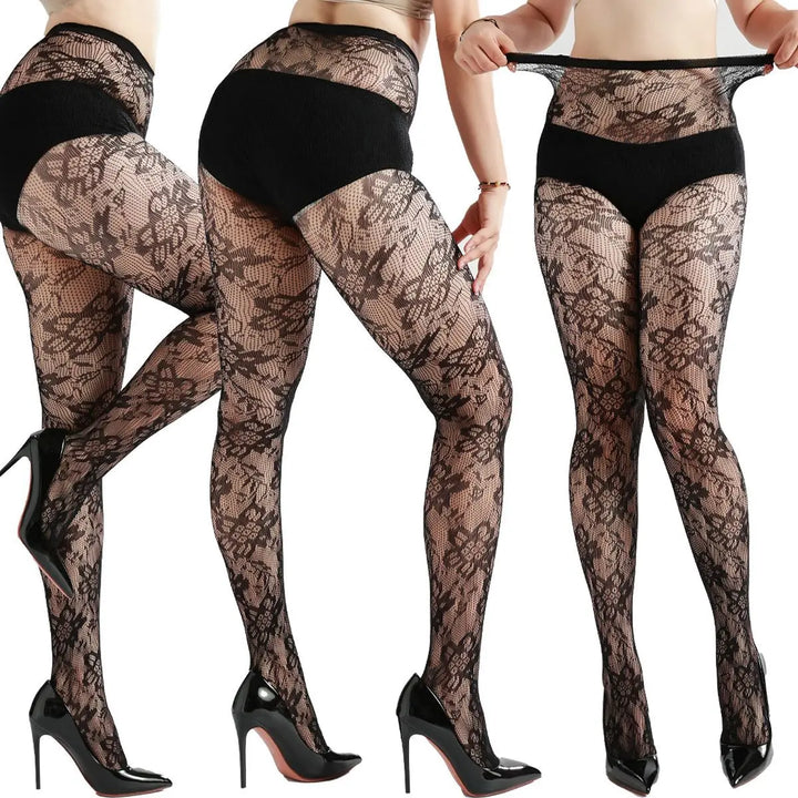 Ladies Sexy Breathable  Fishnet Leggings  Geometric Pattern Tights Free Size Fashionable Breathable Stockings for Women 3101