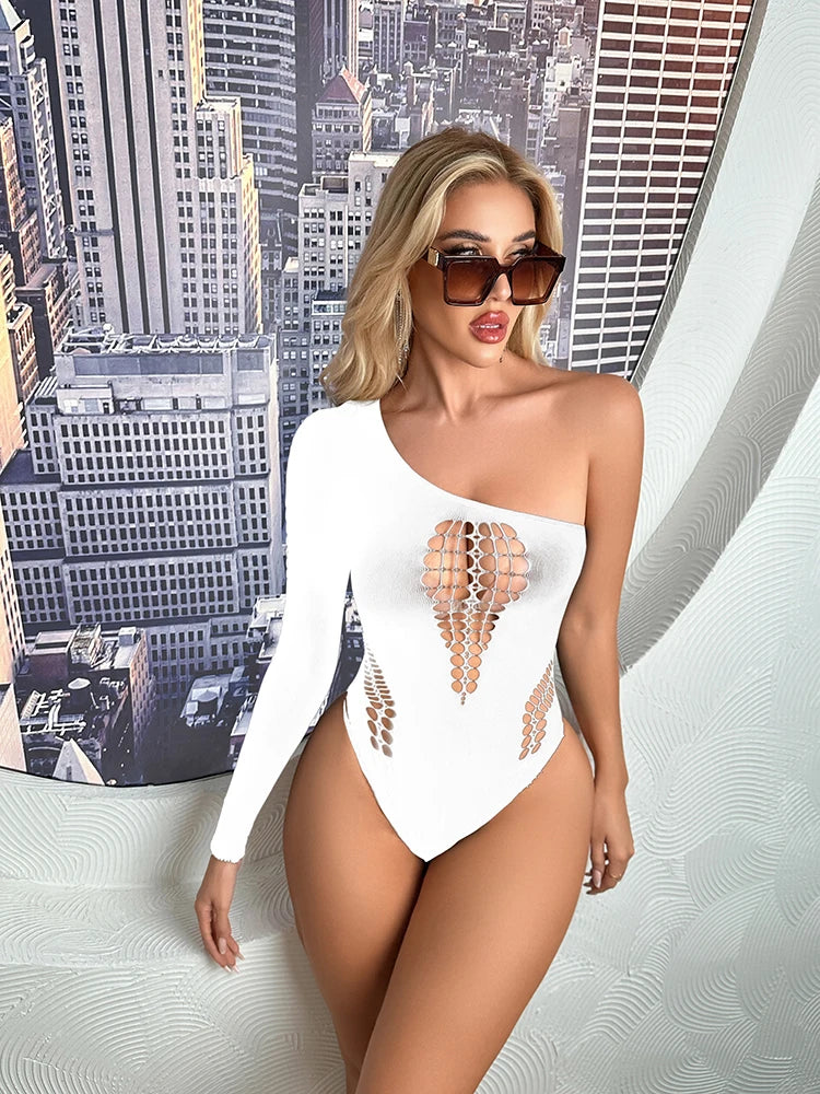 Sexy Lingerie for Women  Body Stocking Jumpsuit  Famale Bodysuits With Long Sleeve One Size Fits All