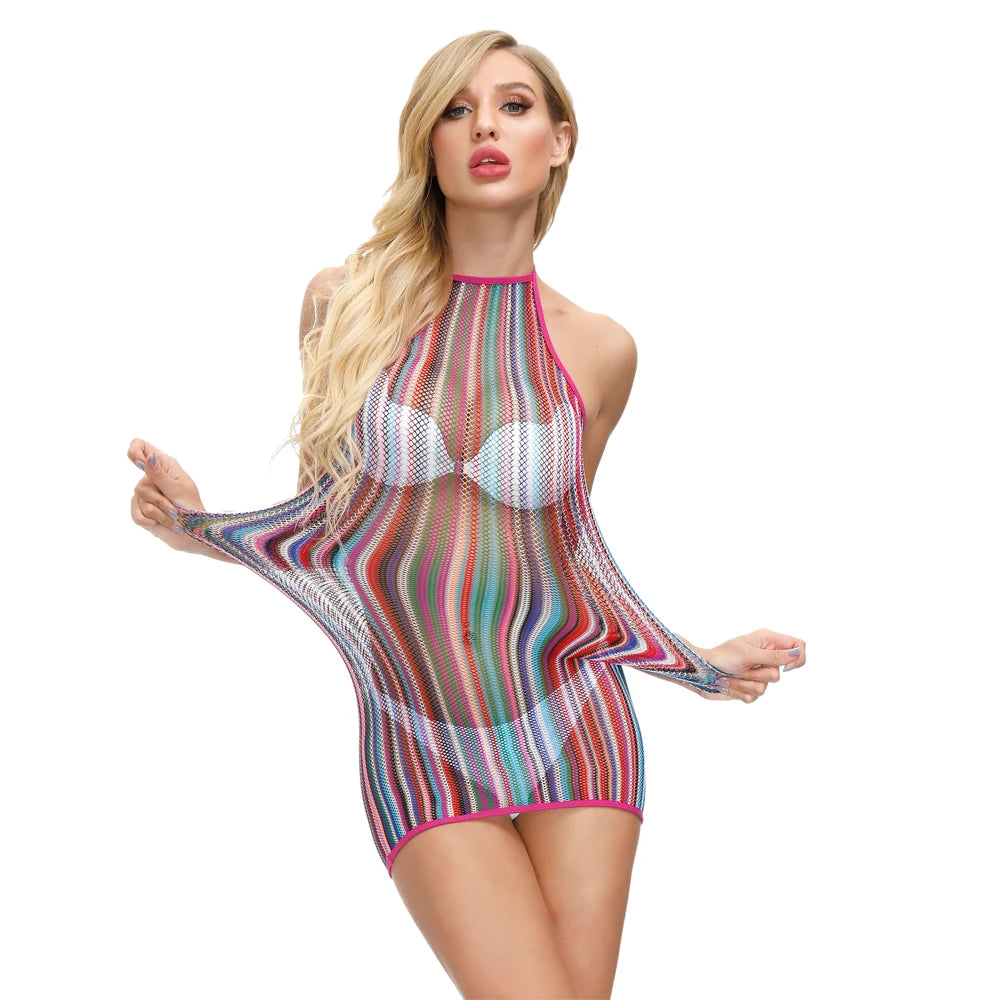 Women Erotic Lingerie Sexy Hole Bag Hip Net Dress Short Skirt Pajamas for Sex Clothes Lingerie