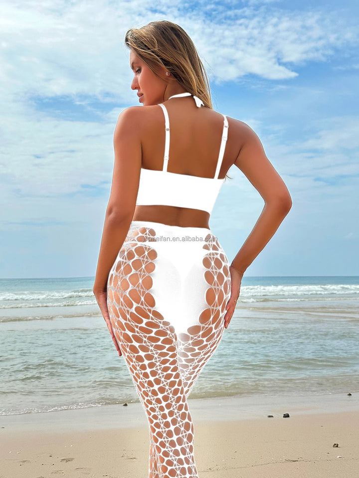 Sexy Stockings Tights Bling Bodystocking Rhinestone 2pcs Women's Sexy Bodysuit Sensual Erotic Turtle Neck Bodysuit