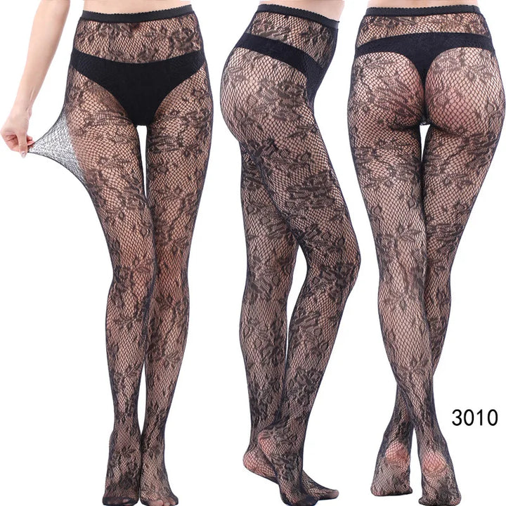Womens Fishnet Tights Suspender Pantyhose Thigh-High Stockings