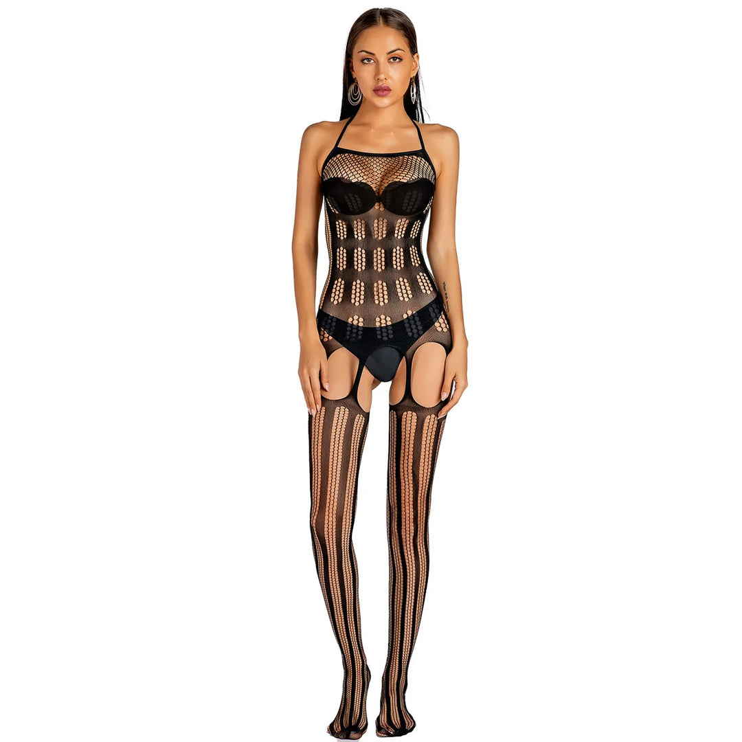 Wholesale Honeymoon Stockings Full Body 2024 Femme Lingerie Sexy Women Fishnet Bodystocking Sexy Open Crotch Bodysuit