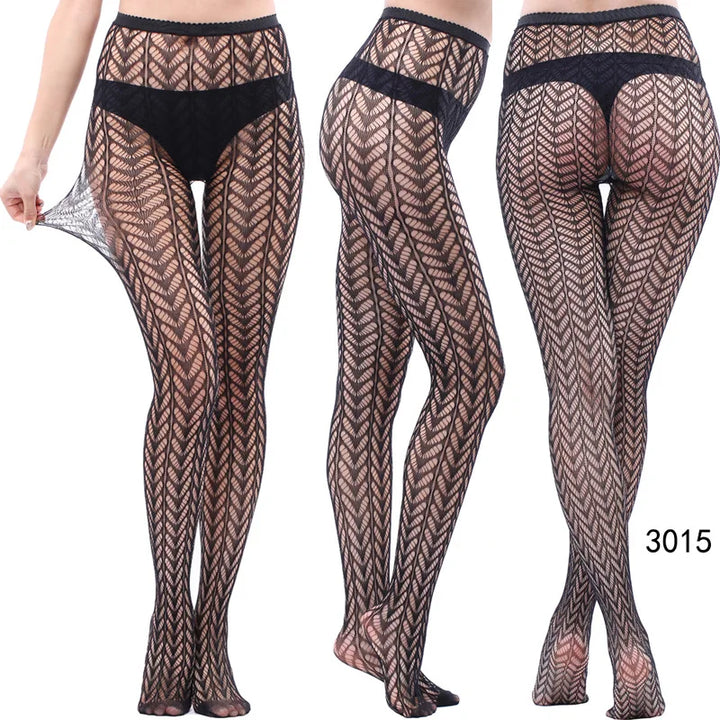 Womens Fishnet Tights Suspender Pantyhose Thigh-High Stockings