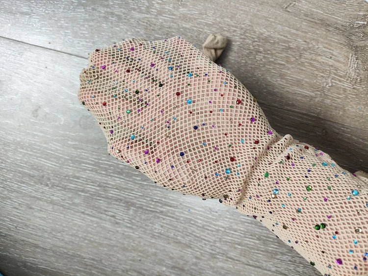 2024 Hot Sales Women's Rhinestone Glitter Stockings Sexy Nylon Fishnets Tights Candy Color Diamond Pantyhose Seamless