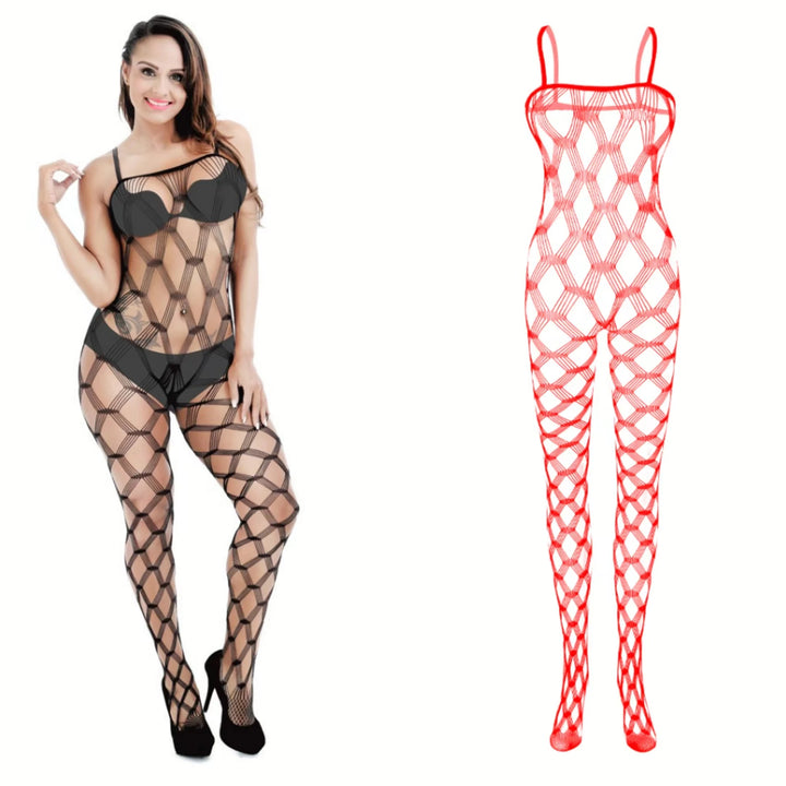 Hollow Out Women's Sexy Fishnet Bodysuit Geometric Floral Baby Dolls Open Crotch Pantyhose/Tights 2024 Lingerie Sexy