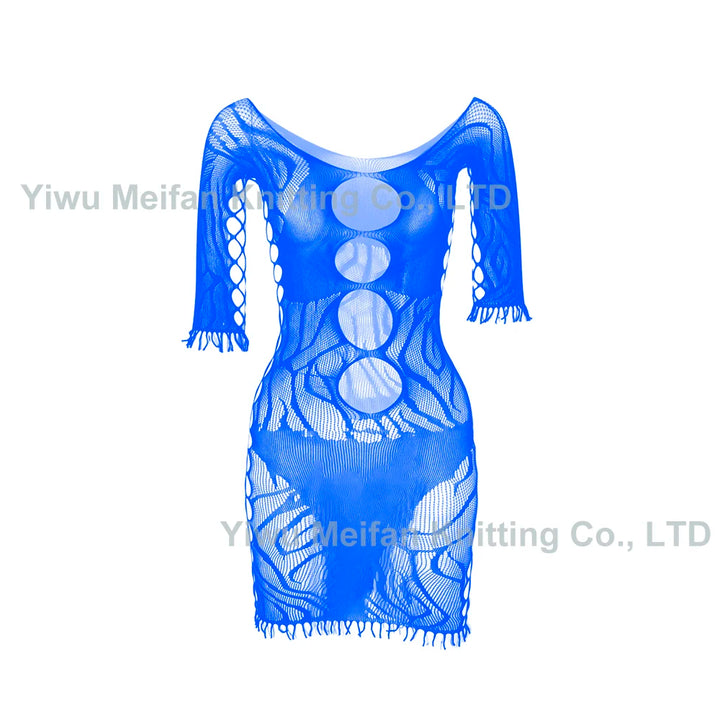 New Sexy Transparent Open Temptation One-Piece Lingeries Fishnet Ultra-thin Jacquard Tassel Mature Sexy Bodystocking